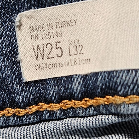 Topshop Moto Jamie Jeans Womens Size 25 Skinny Mid Rise Medium Wash Denim Pants - Picture 4 of 7